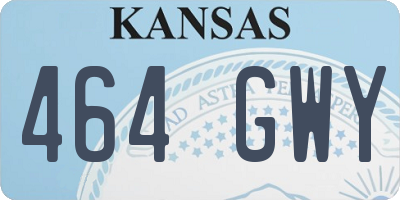 KS license plate 464GWY