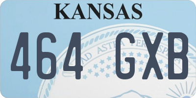 KS license plate 464GXB