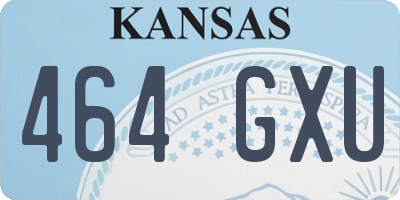 KS license plate 464GXU