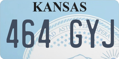 KS license plate 464GYJ