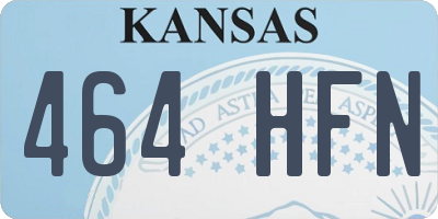 KS license plate 464HFN