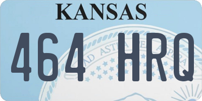 KS license plate 464HRQ