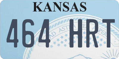 KS license plate 464HRT