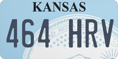 KS license plate 464HRV