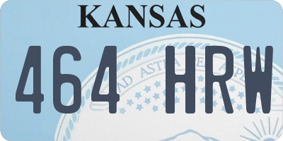 KS license plate 464HRW