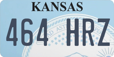 KS license plate 464HRZ
