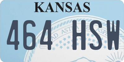 KS license plate 464HSW