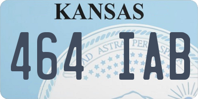 KS license plate 464IAB