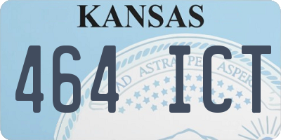 KS license plate 464ICT