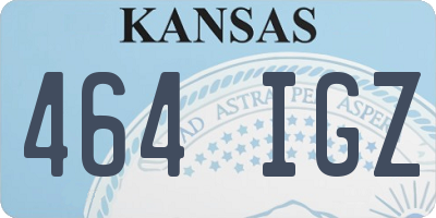 KS license plate 464IGZ