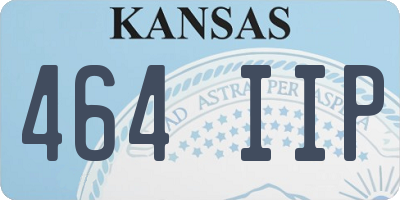 KS license plate 464IIP