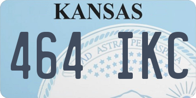 KS license plate 464IKC
