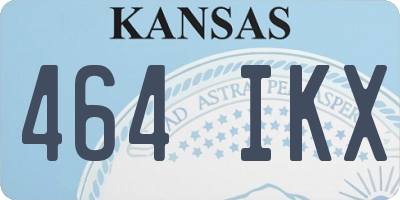 KS license plate 464IKX