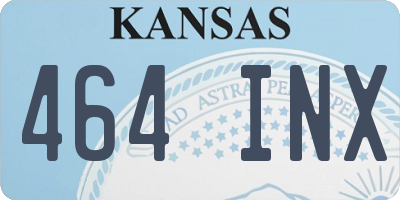 KS license plate 464INX