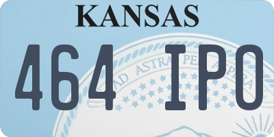 KS license plate 464IPO