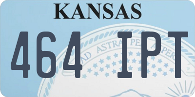 KS license plate 464IPT