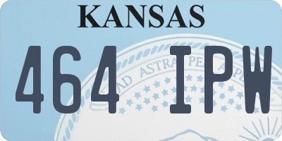 KS license plate 464IPW