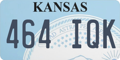 KS license plate 464IQK