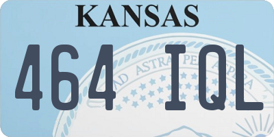KS license plate 464IQL