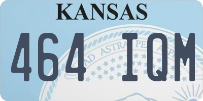 KS license plate 464IQM