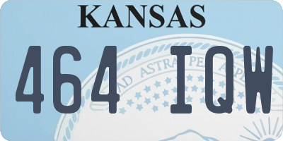 KS license plate 464IQW