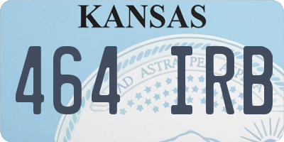 KS license plate 464IRB