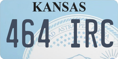 KS license plate 464IRC