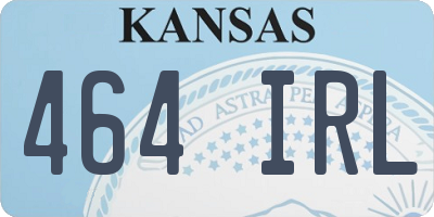 KS license plate 464IRL