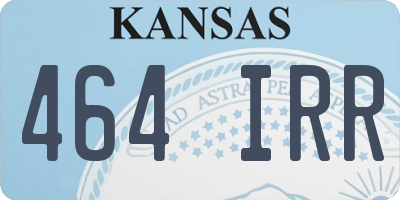 KS license plate 464IRR