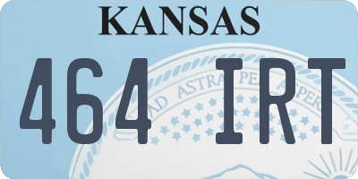 KS license plate 464IRT