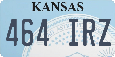 KS license plate 464IRZ