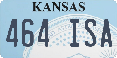 KS license plate 464ISA