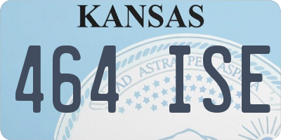 KS license plate 464ISE
