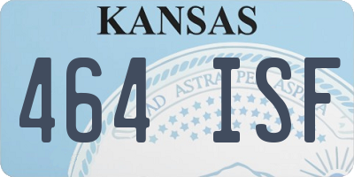 KS license plate 464ISF