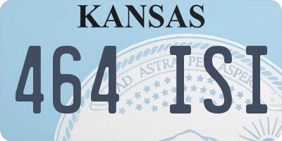 KS license plate 464ISI