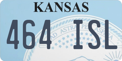 KS license plate 464ISL