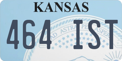 KS license plate 464IST