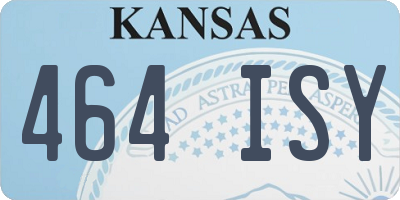 KS license plate 464ISY