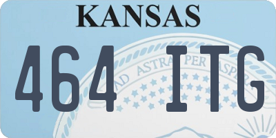 KS license plate 464ITG