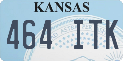 KS license plate 464ITK