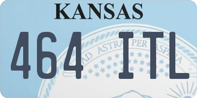 KS license plate 464ITL