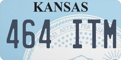 KS license plate 464ITM