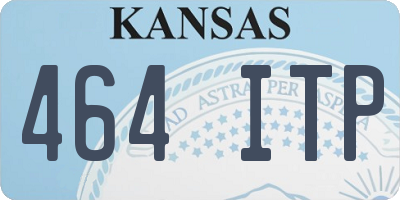 KS license plate 464ITP