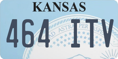 KS license plate 464ITV