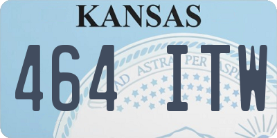 KS license plate 464ITW