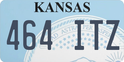 KS license plate 464ITZ