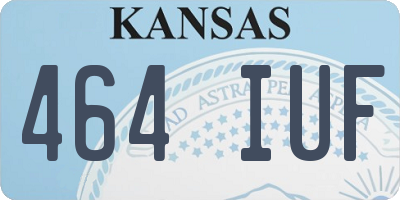 KS license plate 464IUF