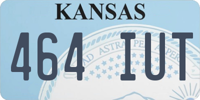 KS license plate 464IUT