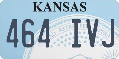 KS license plate 464IVJ