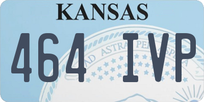 KS license plate 464IVP